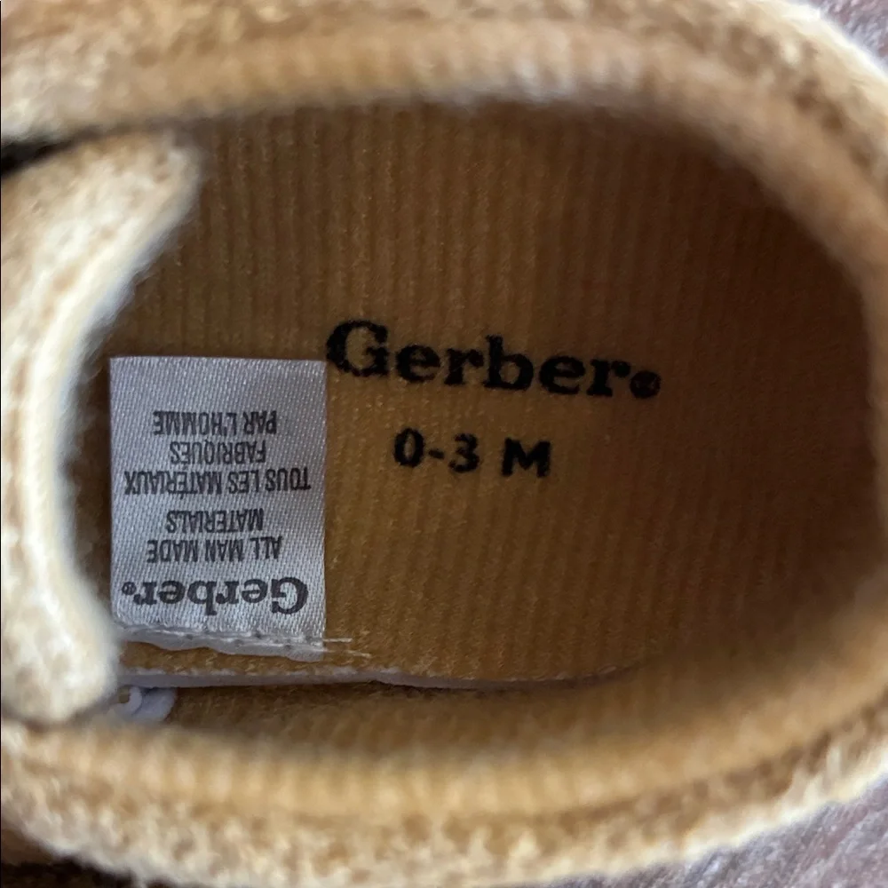 Gerber Golden Moccasins with Bow 0-3M